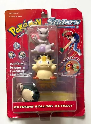 Buy Pokemon Sliders Figures Mewtwo Meowth Snorlax Oddzon 1999 RARE SEALED NEW • 19.99£
