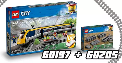 Buy LEGO City Passenger Train 60197 + Lego Track Extension 60205 (New & Sealed) • 130£