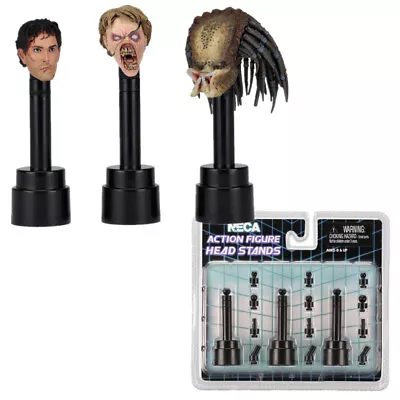 Buy NECA Action Figure Head Display Stands 3pcs Set Black Fits Most 6  To 8  Figure • 17.02£