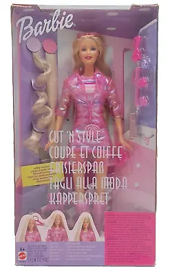 Buy 2002 Cut 'N Style Barbie Doll - Blonde / Hairdressing Fun / Mattel 56891, NrfB • 92.08£