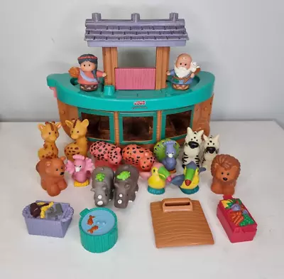 Buy Fisher Price Little People Noah's Ark With Noah Boat And Animals Figures Bundle • 14.99£