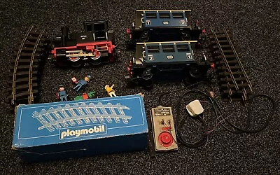 Buy Playmobil 4000 Locomotive Train & 2 Carriage Set Includes 16 X Track & Figures • 250£