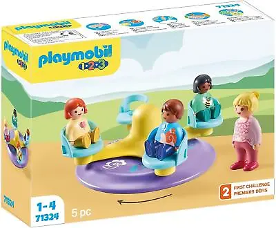 Buy PLAYMOBIL 123 Number-Merry-Go-Round Kids Toddler Playground Playset 71324 • 18.49£