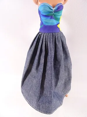 Buy Fashion Fashion Clothing Summer Jeans Dress For Fashion Dolls Like Barbie Steffi (9322) • 7.15£