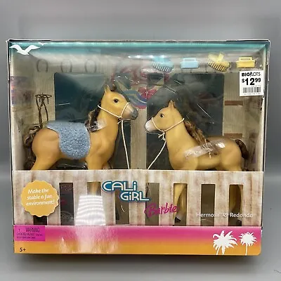 Buy BARBIE CALI Girl Horses Hermosa & Redondo Mattel Toy Palomino 2004 H0839 • 75.77£