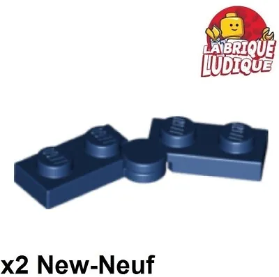 Buy LEGO 2x Hinge Flat Plate Swivel 1x4 Blue Dark / Dark Blue 2429c01 New • 2.26£