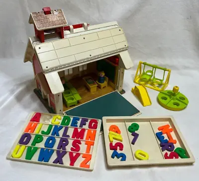 Buy FISHER-PRICE : Vintage Play Family School Playset - In Vgc (Free UK P&P) • 30.95£