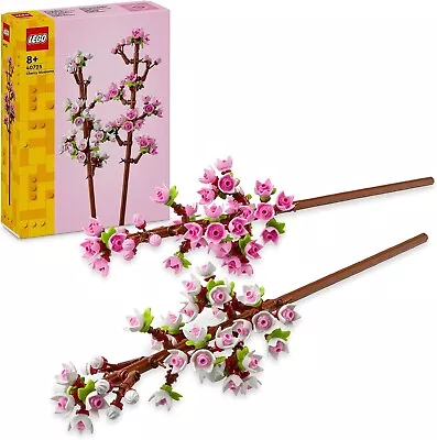 Buy LEGO Cherry Blossoms, Artificial Faux Flowers Set, Valentine's Day Gift Idea, Ma • 13.99£