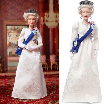 Buy Queen Elizabeth II Barbie Dolls Wear Ivory Collection Toys Figurine Kid Gifts UK • 18.90£