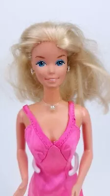 Buy 1977 Superstar Barbie Doll With Dress Earrings Necklace Shoe Vintage Mattel • 76.94£