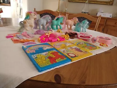 Buy Bundle Of 5 Genuine 1980s Hasbro My Little Ponies Plus Accessories And Extras  • 45£