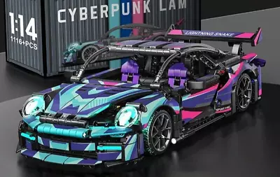 Buy Cyberpunk Porsche Building Blocks 1:14 Scale Brand New Sealed • 38£