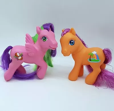 Buy My Little Pony G3 Island Rainbow 2002  & Pegasus Coconut Grove 2004 MLP Hasbro • 13£