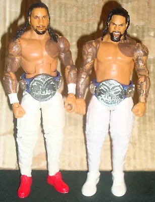 Buy Wwe Wrestling Figures Mattel Elite Jimmy & Jey Uso With Smackdown Tag Team Belts • 44.99£