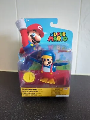 Buy Jakks Super Mario Penguin Mario With Coin Figure Brand New  • 8.99£