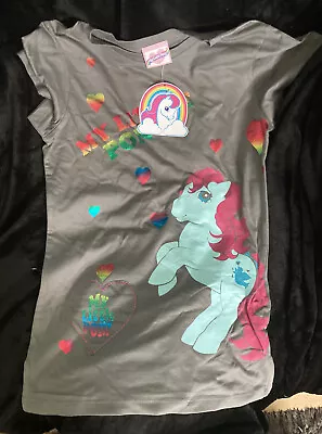 Buy Ladies My Little Pony  Attitude Charcoal Grey T-shirt Age 12 13 Adult 8 To 10 • 15£