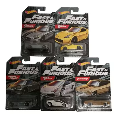 Buy Mattel Hot Wheels GDG44 The Fast And Furious Set Of 5 Model Cars Of The Movies 1:64 • 43.22£
