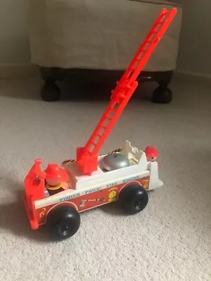 Buy Vintage 1970s Play Family Fire Engine From Fisher-Price • 21.50£
