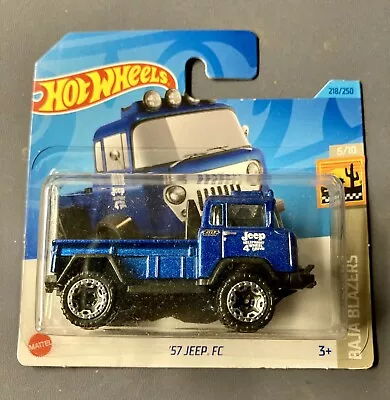 Buy Hot Wheels ''57 Jeep FC #218/250 - 2023 H W Baja Blazers 6/10 Short Card Blue • 2£