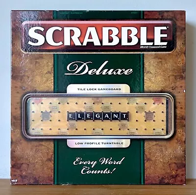 Buy Scrabble Deluxe Game - Low Profile Turntable - 2009 - Mattel Rare • 39.95£