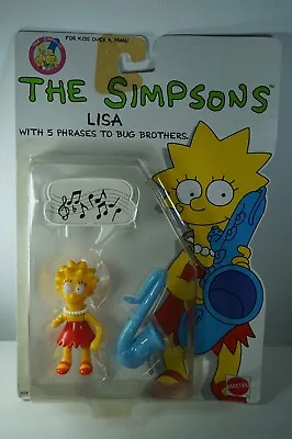 Buy Mattel The Simpsons Lisa Simpson Figure With Saxaphone MOC 1990 NEW ! • 64.95£