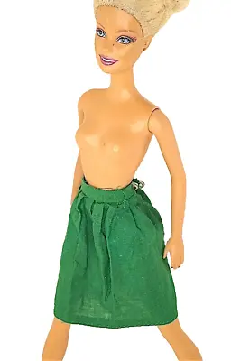 Buy BARBIE 80s Mini Cotton Green Skirt B019 • 6.17£