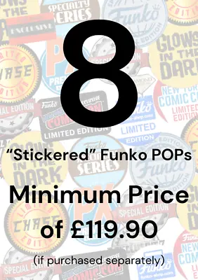 Buy Funko POP Mystery Box - Random 8 Genuine Stickered Funko POP With Protectors • 64.99£
