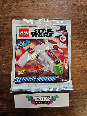 Buy LEGO Star Wars Republic Gunship Foil Pack Set  Foil Pack Limited Edition 912176 • 6.99£