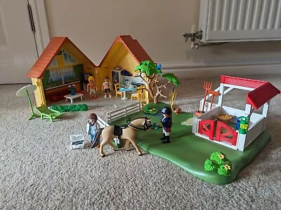 Buy Playmobil 6147 And 6020 - Country House And Horse Paddock Super Set With Figures • 10£