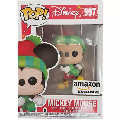 Buy Funko Pop Vinyl Disney 997 Mickey Mouse Christmas Holiday Amazon USA Exclusive • 24.99£