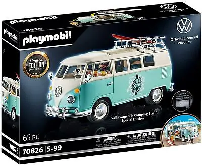 Buy Playmobil Volkswagen T1 Camping Bus Special Edition Kids Playset 70826 • 52.99£