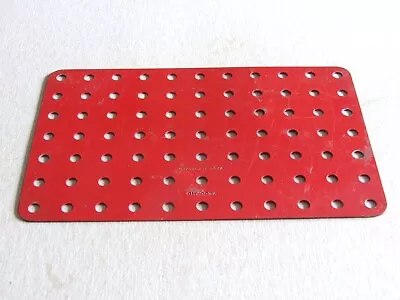 Buy Meccano 7 X 11 Hole Flat Metal Plate Part 52a Mid Red Stamped MMIE • 4.50£