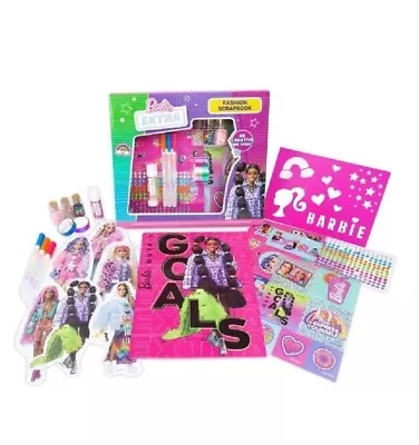 Buy Barbie Movie A4 Memory Scrapbook With Pens Stickers Stencils Sequins Tape & Glue • 9.95£