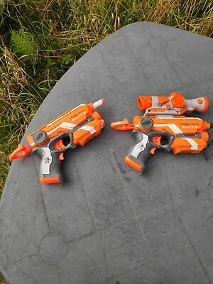 Buy 2 Nerf Pump Action Shotgun Toy Guns With 3 Soft Bullets Each Telephoto Zombie • 13.99£