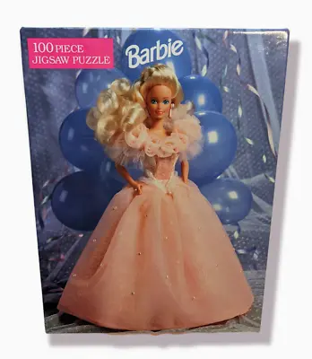 Buy Vintage Barbie In A Peach Gown Golden Puzzle 1992 SEALED • 10.02£