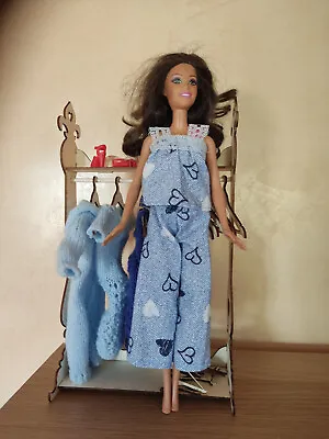 Buy Doll Clothes: Pajamas + Handmade Bathrobe For Model Barbie Type • 5.13£