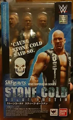 Buy WWE WWF Bandai Tamashii Nations S.H Figuarts Stone Cold Steve Austin Figure RARE • 45£