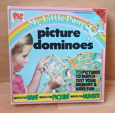 Buy Rare Vintage G1 My Little Pony MLP Picture Dominoes Game 1983 Hasbro Complete • 19.99£