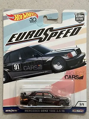 Buy 2017 Hot Wheels Euro Speed MERCEDES BENZ 190E 2.5-16 Car Culture Real Riders • 49.99£