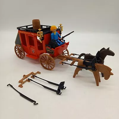 Buy Vintage Playmobil 3245 Red Stage Coach Western Set (#H1/16) • 9.99£