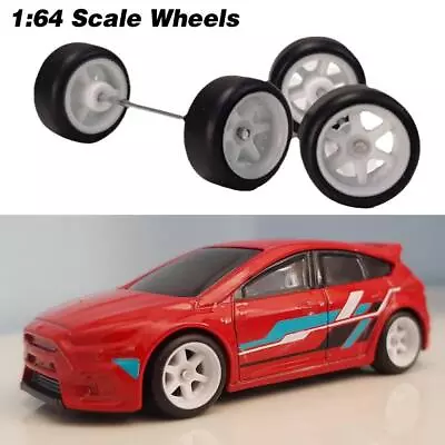 Buy 6 Spoke Custom Alloy 1:64 Wheels And Tyres Real Riders Rubber For Hot N • 4.71£