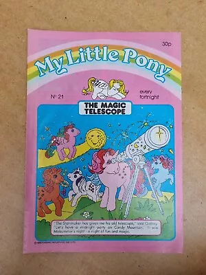 Buy Vintage UK My Little Pony G1 Comic Magazine Hasbro 1986 Issue No 21 • 2.99£
