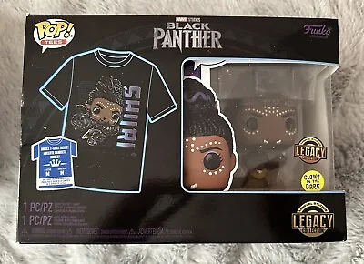 Buy Funko Pop! Tees #876 Marvel Black Panther Shuri Glow In The Dark Size Med Tshirt • 17.93£