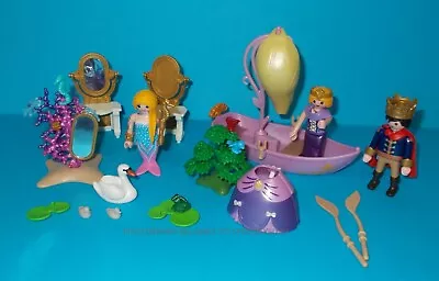 Buy Playmobil Bundle Princess Prince Pink Fairy Boat Mermaid Mirror Swan Frog • 5£