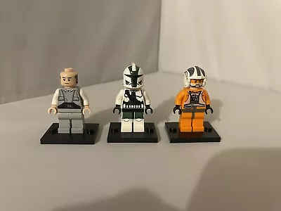 Buy Lego Star Wars Minifigures: Commander Gree, Lobot And X-wing Pilot  *Rare* • 12£