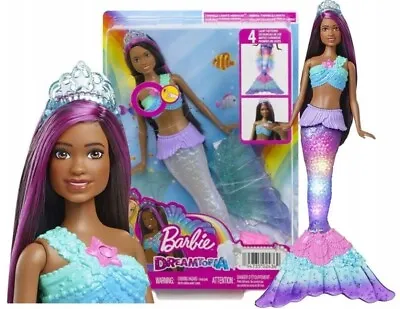 Buy Barbie Dreamtopia Mermaid Doll Twinkling Lights Brooklyn HDJ37 Mattel • 44.75£