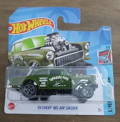 Buy 2022 Hot Wheels '55 Chevy Bel Air Gasser - 1/64  Triassic Five 2/5 Green NEW • 5.35£