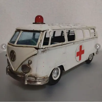 Buy Vintage Tin With Box Bandai Volkswagen Bus Ambulance • 277.48£