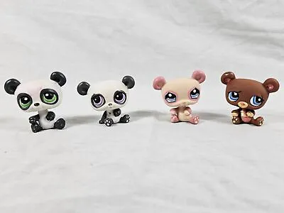 Buy 4x 2007 Hasbro LPS Littlest Pet Shop Figures Bears Pandas C-031 • 2.95£