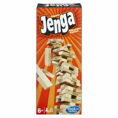 Buy Classic JENGA Game Hasbro Stack Pull Crash Wooden Block Tower Game Mental Skill  • 12.99£